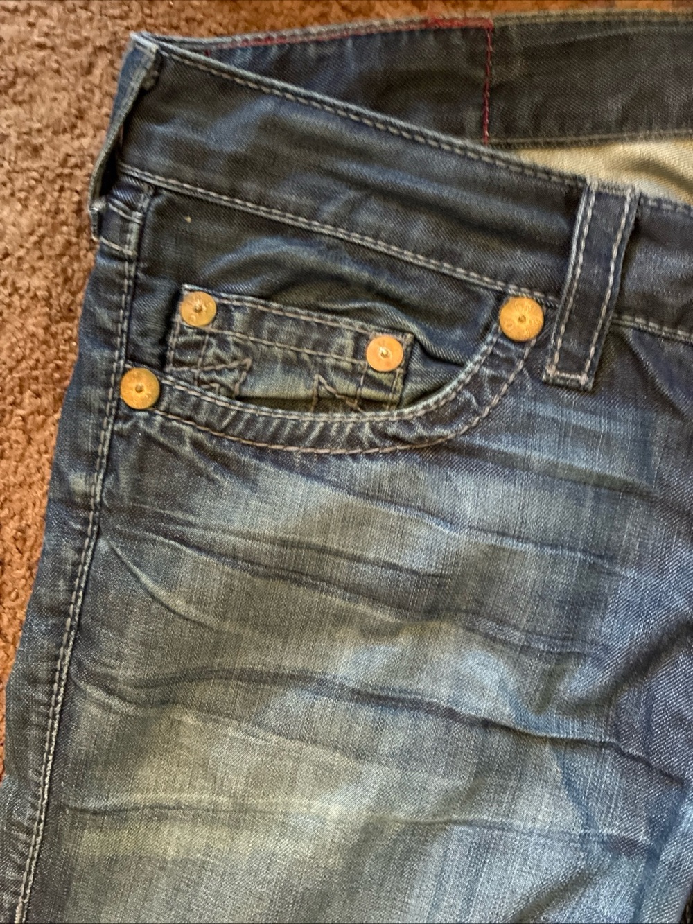 True Religion Denim Jeans - Light Blue Wash Bobby Big T - Picture 8 of 8